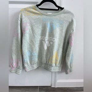 Adidas girls youth crew pullover sweatshirt XL 16